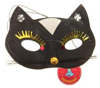 маска кошки черная