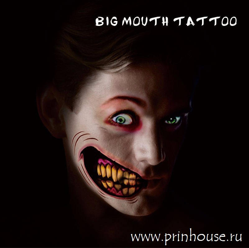 Водостойкие временные татуировки Big Mouthe на карнавальный грим