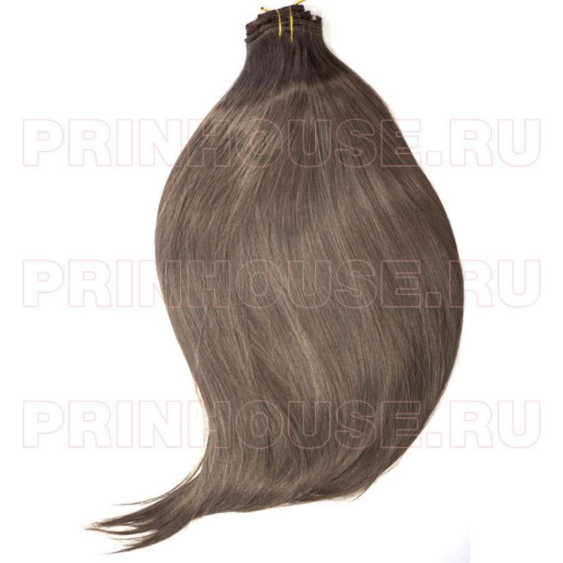 Фото Волосы на заколках искусственные 8 лент термо цвет 8О шоколад длина 60см - магазин  "Домик Принцессы"
