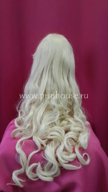 Фото Парик супер длинный искусственный косплей цвет блонд 100 см - магазин  "Домик Принцессы"