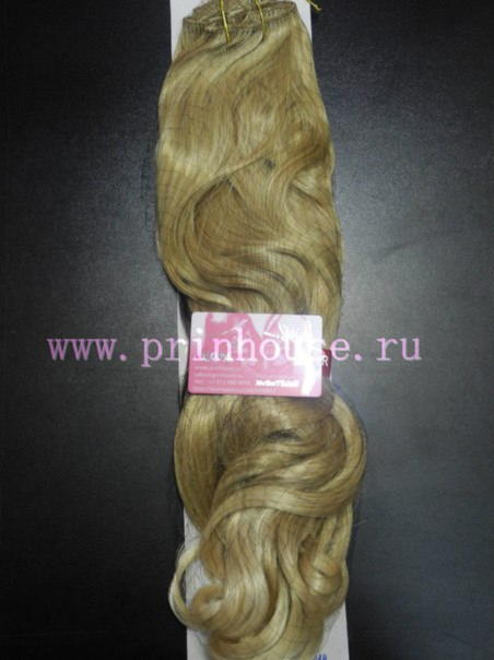 Фото Волосы на заколках искусственные локоны цвет мелированный блонд №24bt613о - магазин  "Домик Принцессы"