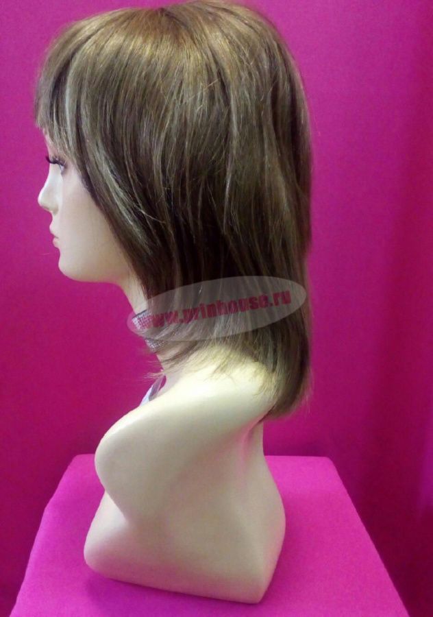 Фото Парик моно простриженное длинное каре  из натуральных волос цвет #АВ607 - магазин  "Домик Принцессы"