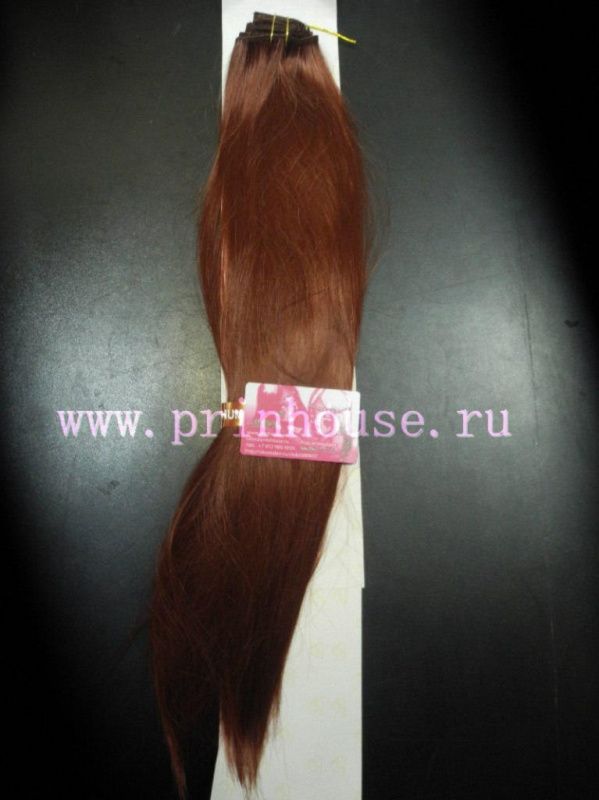 Фото Волосы на заколках термо вишневый №130О - магазин  "Домик Принцессы"