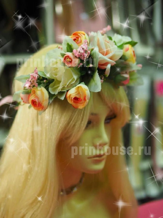 Фото Ободок из красивых роз - магазин  "Домик Принцессы"