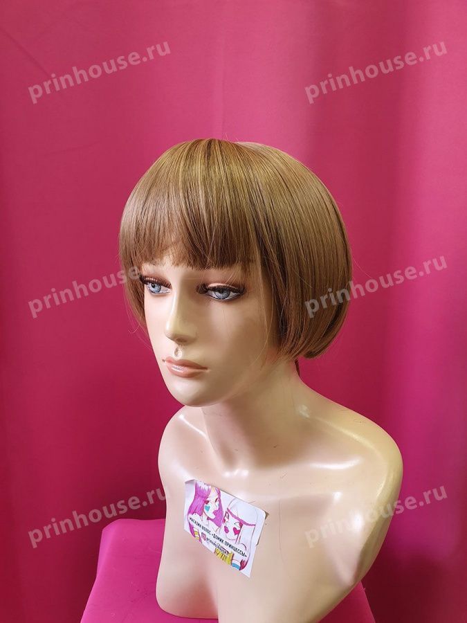 Фото Парик термо короткий с чёлкой медовый блонд 19 - магазин  "Домик Принцессы"