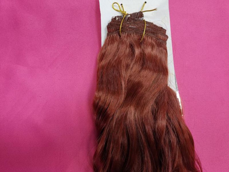 Фото Волосы искусственные канекалон термо на заколках 8 лент 65см локоны Цвет 31О - магазин  "Домик Принцессы"