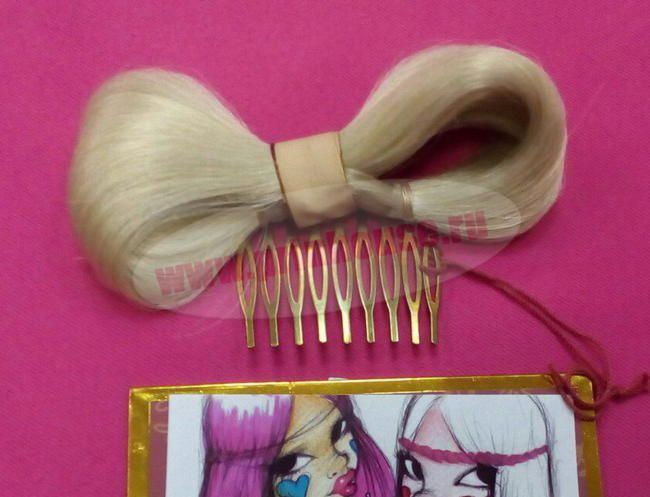 Фото Бант из волос на заколке "Леди Гага" цвет №122 - магазин  "Домик Принцессы"