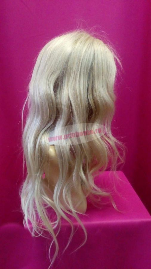 Фото Парик моно из натуральных волос на сетке цвет 126 (холодное окрашивание) - магазин  "Домик Принцессы"