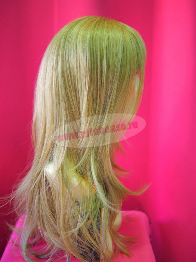 Фото Парик стрижка средней длины термо цвет 15 карамельный блонд - магазин  "Домик Принцессы"