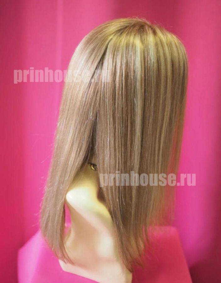 Фото Натуральный парик из славянских волос средней длины цвет русое мелирование - магазин  "Домик Принцессы"