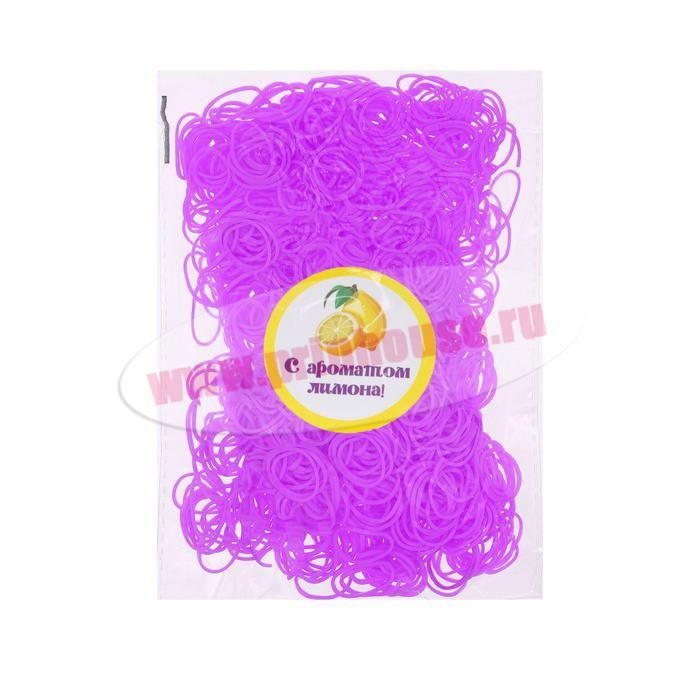 Фото Набор резинок для волос с ароматом лимона цвет фиолетовый - магазин  "Домик Принцессы"