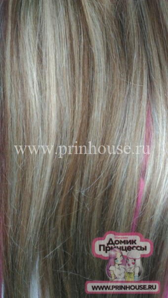 Фото Волосы на заколках 55 см 8 лент прямые цвет №8/124 - магазин  "Домик Принцессы"