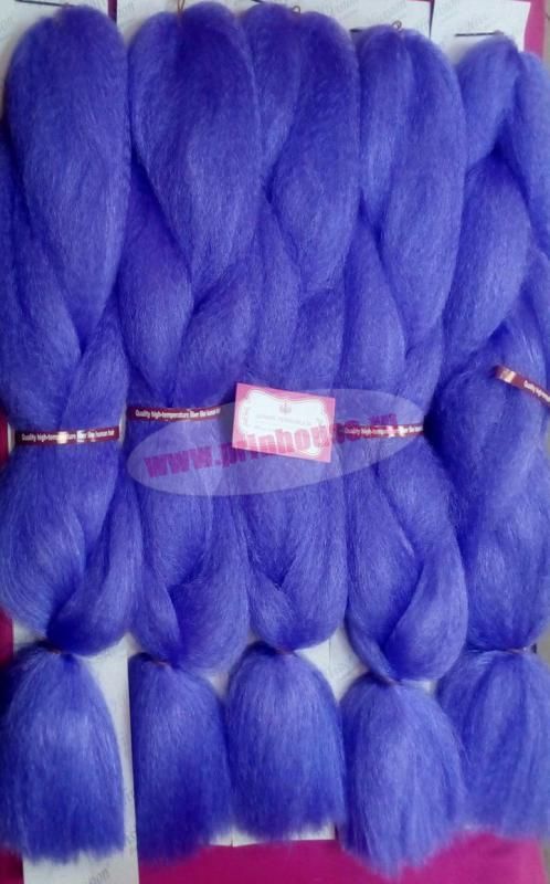 Фото Канекалон для афрокосичек 200 грамм цвет Р08 фиолетовый - магазин  "Домик Принцессы"