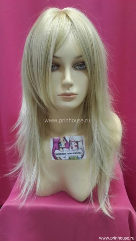 Фото Парик термо блонд с боковой легкой челкой на концах омбре - магазин  "Домик Принцессы"