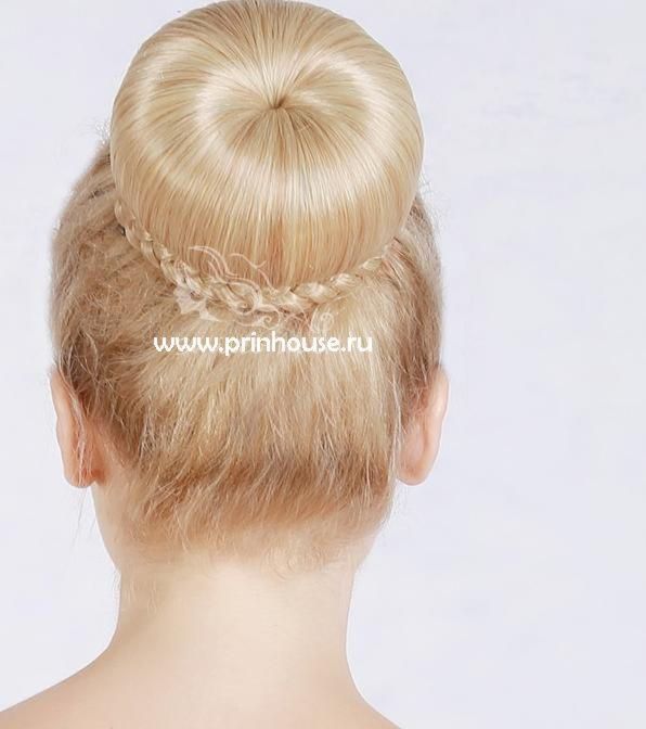 Фото Кичка с косой накладка на голову большая размер L - магазин  "Домик Принцессы"