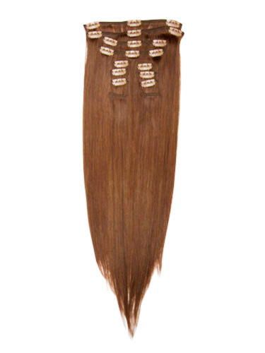 Фото Волосы на заколках натуральные длина 50см европейские цвет №30 медный - магазин  "Домик Принцессы"