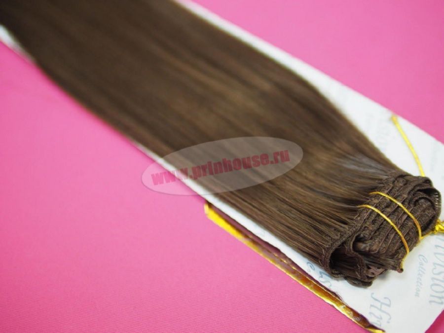 Фото Волосы на заколках искусственные 5 лент в комплекте Цвет 10 - магазин  "Домик Принцессы"