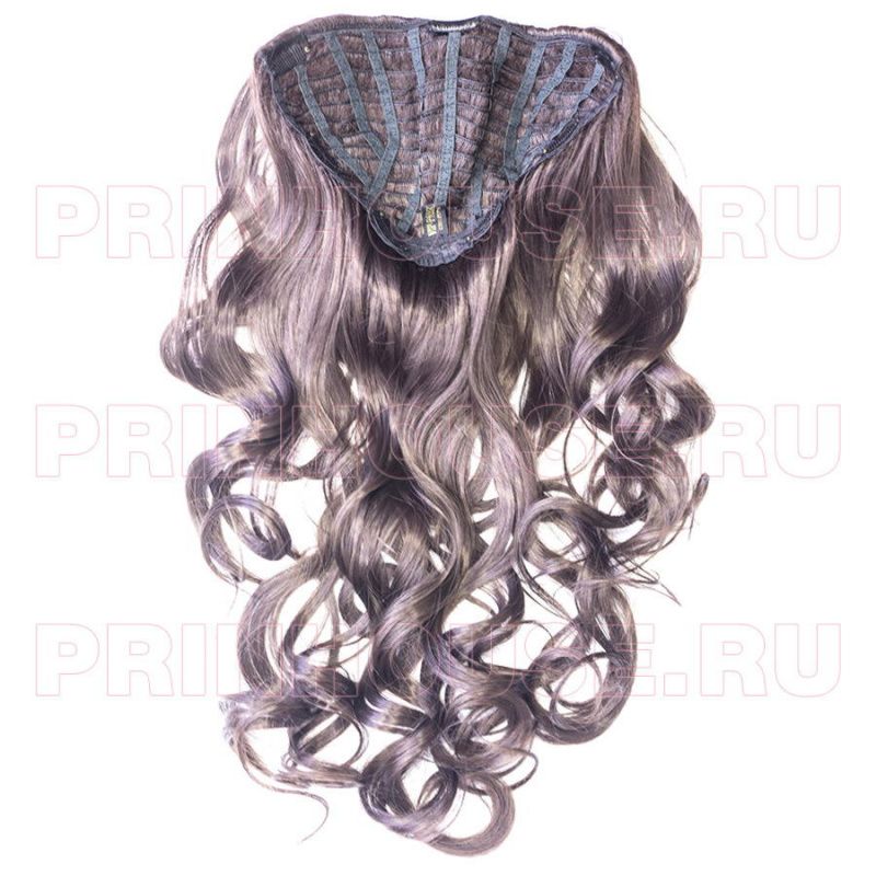 Фото Наклкадка из искусственных термо волос цвет 6 светлый шоколад 60см локоны - магазин  "Домик Принцессы"