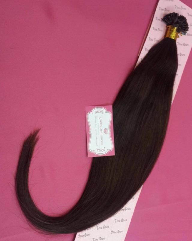 Фото Волосы для наращивания европейские 100 прядей прямые 100 прядей 60см цвет 2 ТЕМНЫЙ ШОКОЛАД - магазин  "Домик Принцессы"