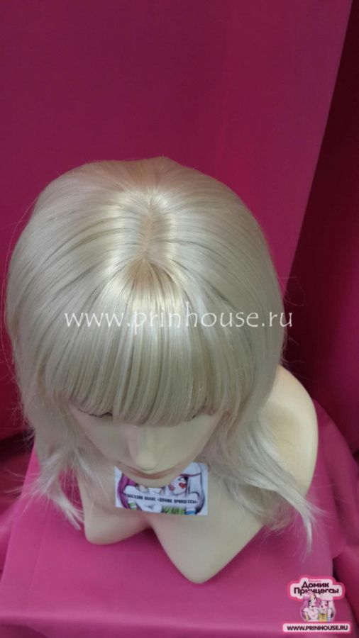 Фото Парик искусственный Цвет 122 платиновый блонд средней длины - магазин  "Домик Принцессы"