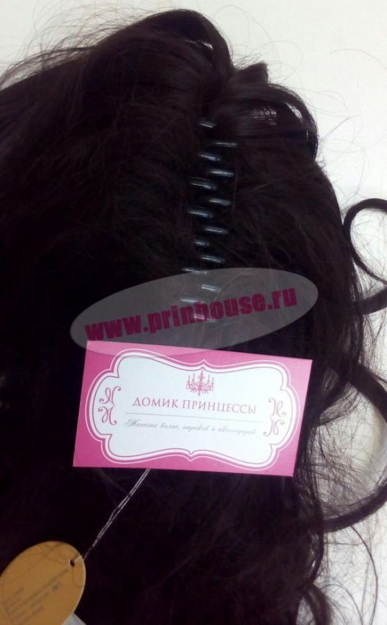 Фото Хвост на крабе из искусственных волос термо цвет 4 - магазин  "Домик Принцессы"