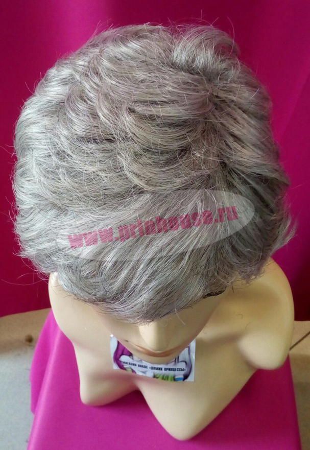 Фото Парик короткая стрижка из искусственного волоса цвет седой №51 - магазин  "Домик Принцессы"