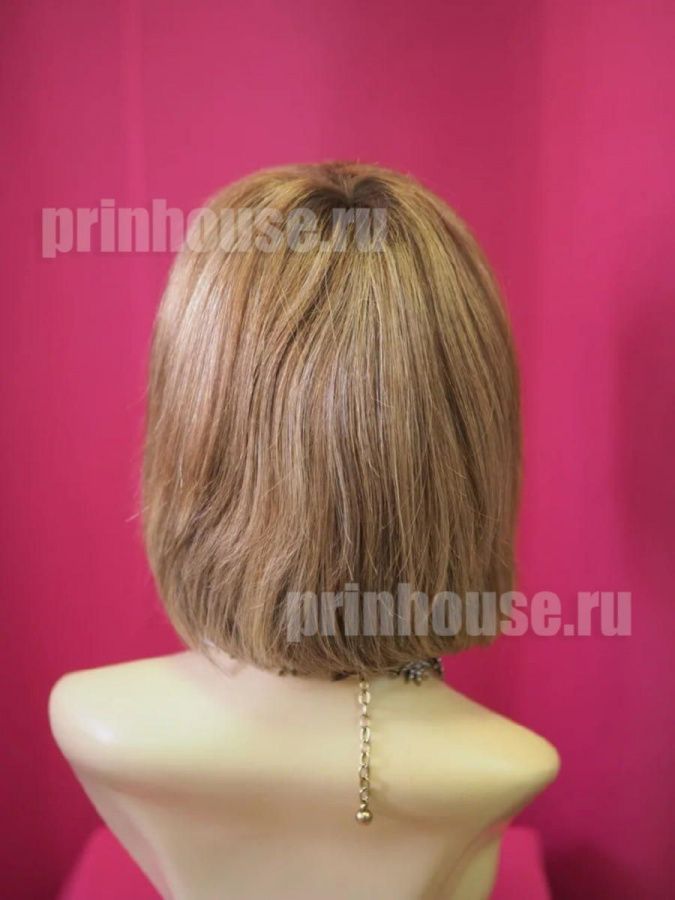 Фото Натуральный парик из славянских волос короткая стрижка мелирование - магазин  "Домик Принцессы"