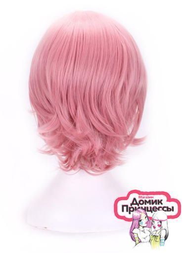 Фото Парик косплей короткий филированный цвет розовый - магазин  "Домик Принцессы"