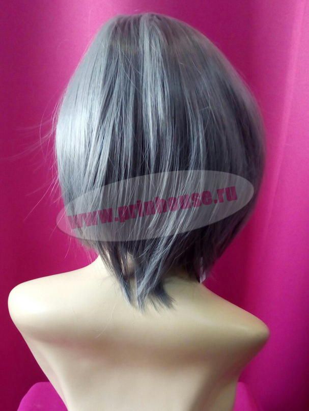 Фото Косплей парик искусственный цвет темно-серый - магазин  "Домик Принцессы"