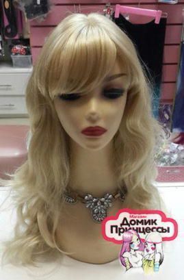 Фото Парик искусственный прическа длинные локоны с челкой цвет 24ВТ613 микс блонд - магазин  "Домик Принцессы"