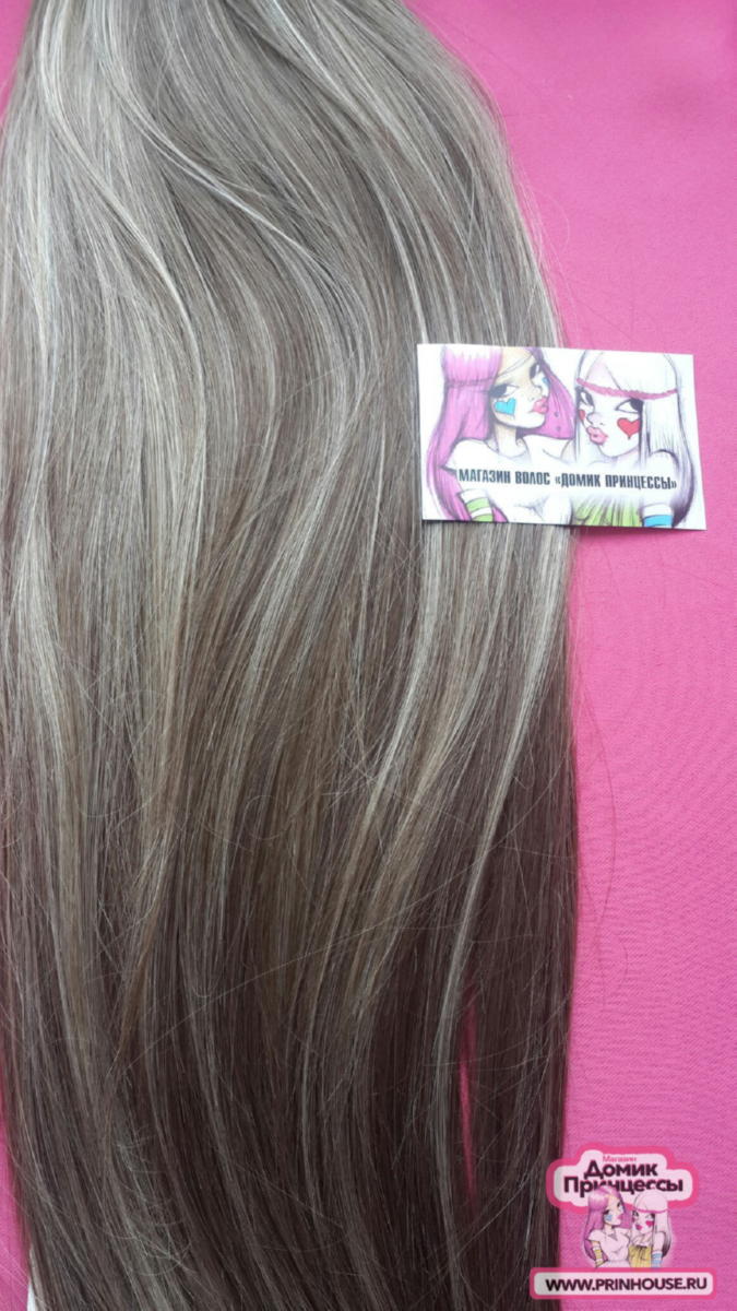 Фото Волосы на заколках искусственные 8 лент термо цвет 10Н26 длина 60 см - магазин  "Домик Принцессы"