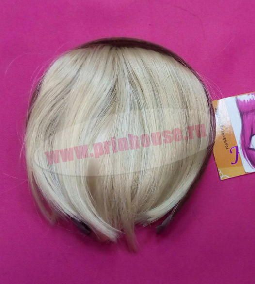 Фото Челка из искусственных волос на ободке цвет 122 - магазин  "Домик Принцессы"