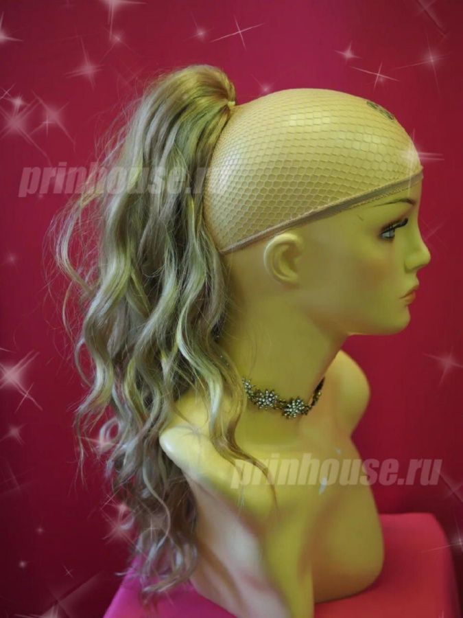 Фото Хвост на крабе из искусственных волос цвет L16/613 - магазин  "Домик Принцессы"