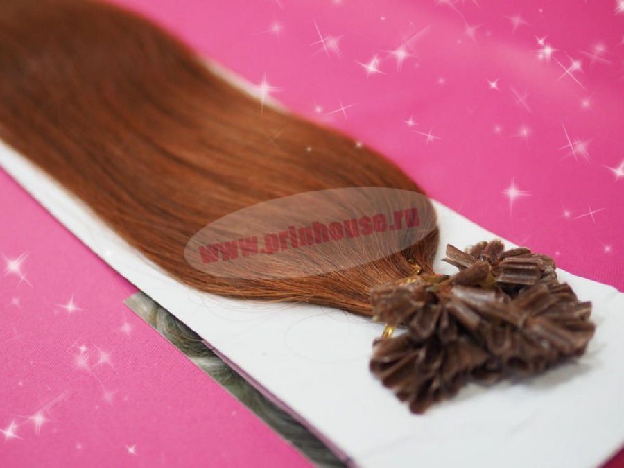 Фото Волосы натуральные на капсулах 55см цвет 14T - магазин  "Домик Принцессы"