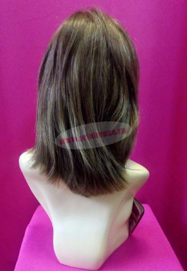 Фото Парик моно простриженное длинное каре  из натуральных волос цвет #АВ607 - магазин  "Домик Принцессы"
