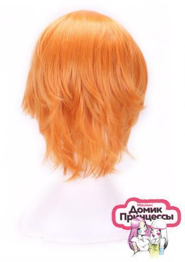 Фото Парик косплей короткий филированный цвет оранжевый - магазин  "Домик Принцессы"