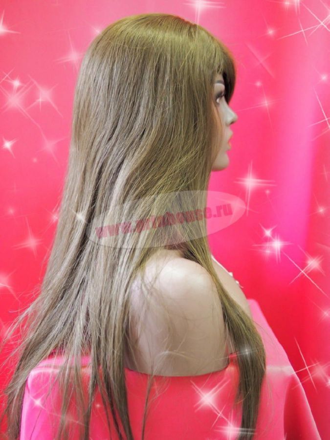 Фото Парик из натуральных волос длинные волос длина 50 см цвет 10 - магазин  "Домик Принцессы"