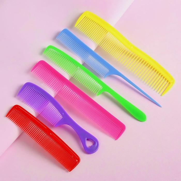 Фото Набор расчёсок с разными зубчиками и разных цветов - магазин  "Домик Принцессы"