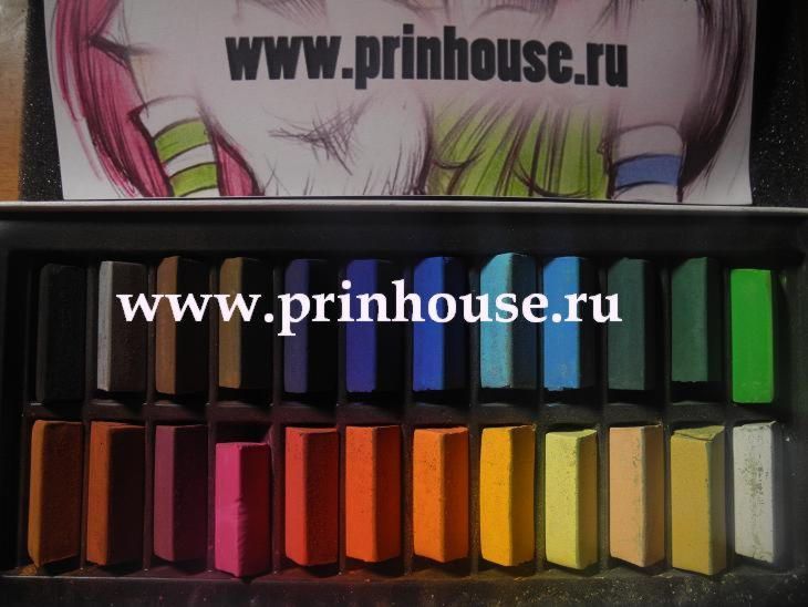 Фото Цветные маленькие мелки для окрашивания волос 24шт арт HC0506 - магазин  "Домик Принцессы"