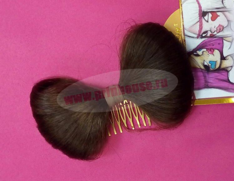 Фото Бант из волос на заколке "Леди Гага" цвет №8 - магазин  "Домик Принцессы"