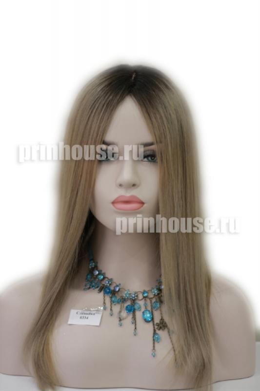 Фото Натуральный парик из славянских волос длинный цвет пепельный русый омбре - магазин  "Домик Принцессы"