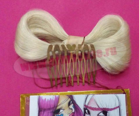 Фото Бант из волос на заколке "Леди Гага" цвет №122 - магазин  "Домик Принцессы"
