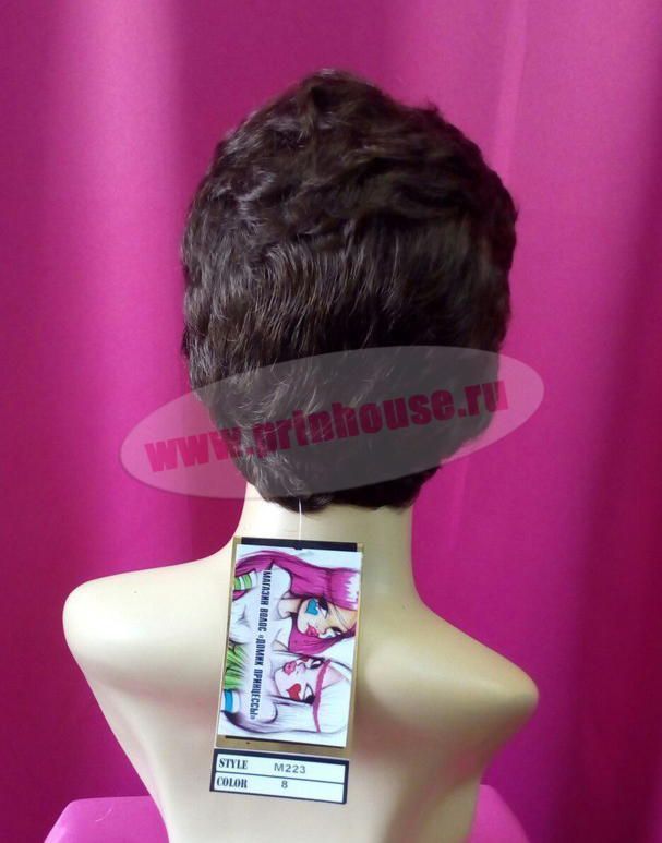 Фото Парик мужской короткая стрижка из искусственного волоса цвет №8 - магазин  "Домик Принцессы"