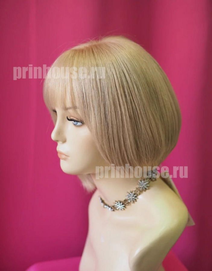 Фото Натуральный парик из славянских волос каре цвет теплый блонд - магазин  "Домик Принцессы"