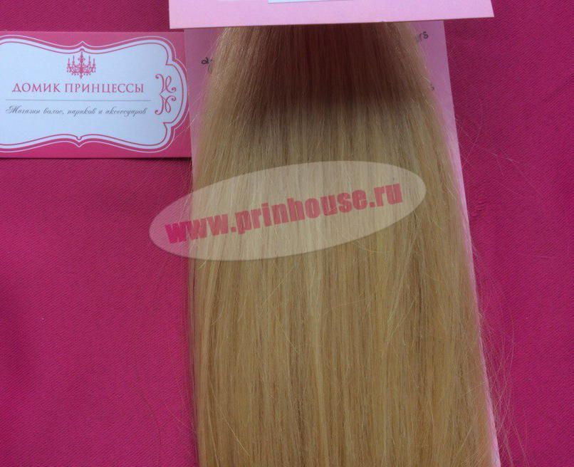 Фото Волосы на заколках натуральные длина 50см цвет №613 блонд - магазин  "Домик Принцессы"
