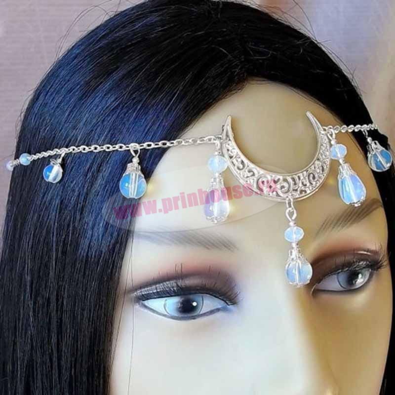 Фото Тика украшение-цепочка на голову серебряная - магазин  "Домик Принцессы"