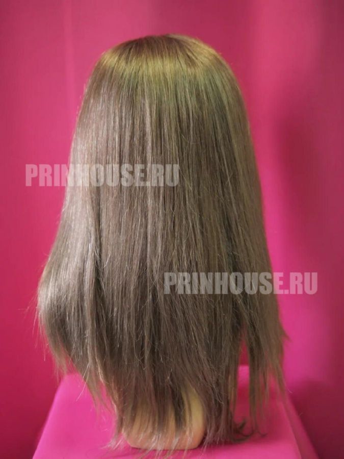 Фото Парик из натуральных волос прямой без челки цвет русый - магазин  "Домик Принцессы"