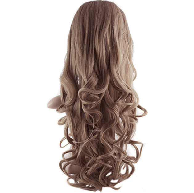 Фото Наклкадка из искусственных термо волос цвет 8 светлый шоколад 60см локоны - магазин  "Домик Принцессы"