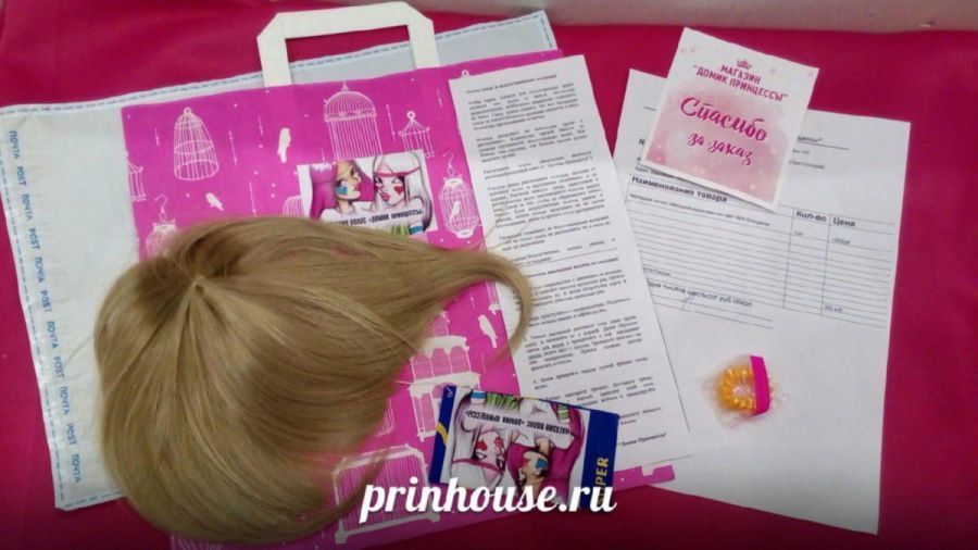Фото Накладная челка с макушкой искусственная цвет №24 блондинка - магазин  "Домик Принцессы"