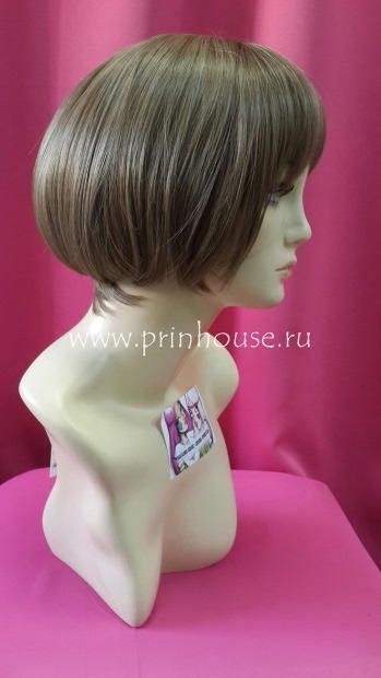 Фото Парик стильная короткая стрижка с челкой термо Цвет 14 средне-русый - магазин  "Домик Принцессы"